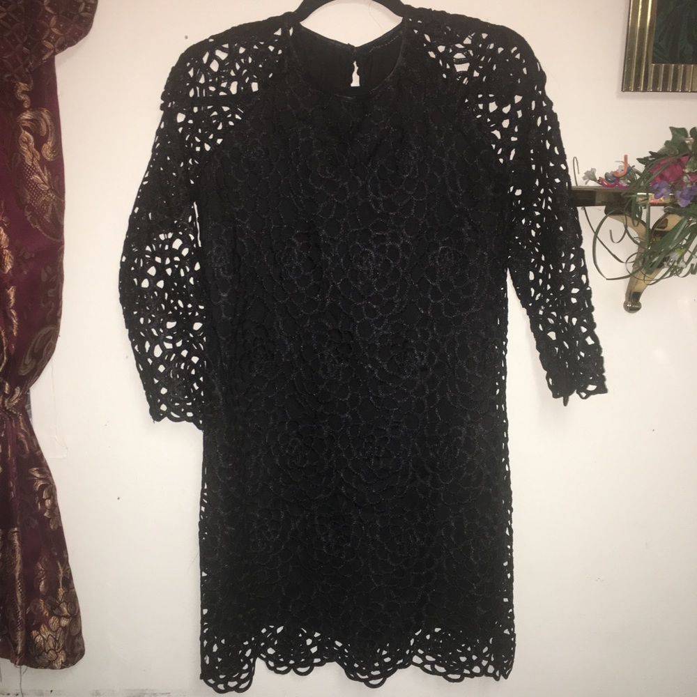 Black Long sleeve Crotchet Zara dress